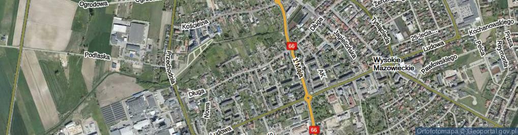 Zdjęcie satelitarne Długa ul.